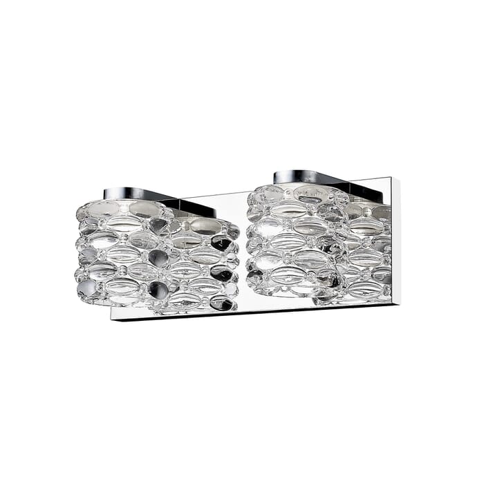 Z-Lite Dawson 2-Light Bathroom Vanity Light In Chrome Z-Lite Dawson 2-Light Bathroom Vanity Light In Chrome