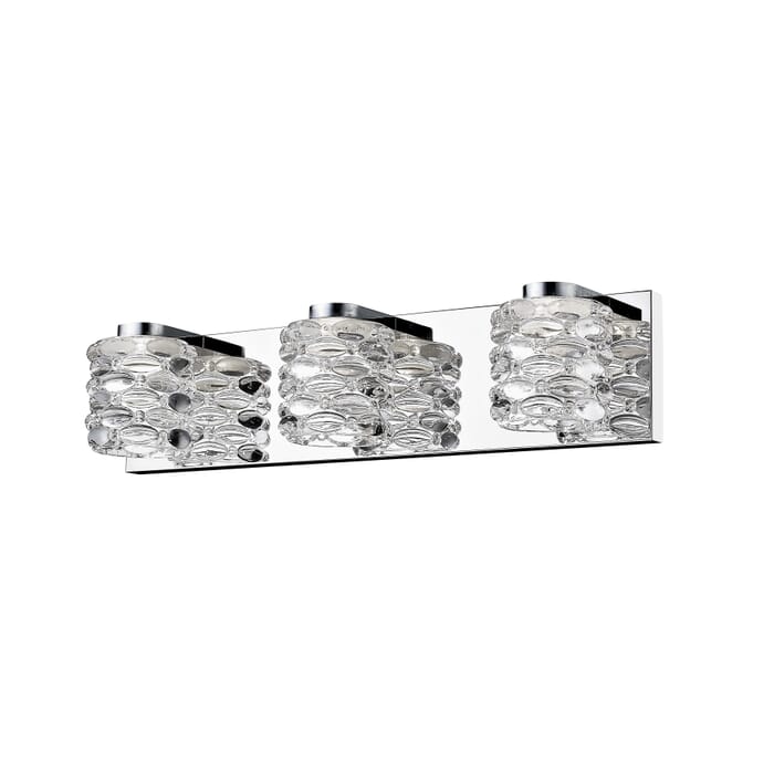 Z-Lite Dawson 3-Light Bathroom Vanity Light In Chrome Z-Lite Dawson 3-Light Bathroom Vanity Light In Chrome