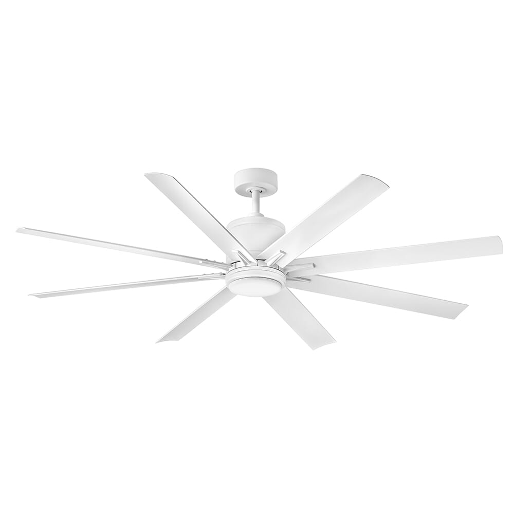 Matte White 66" LED Smart Fan from the Vantage Collection