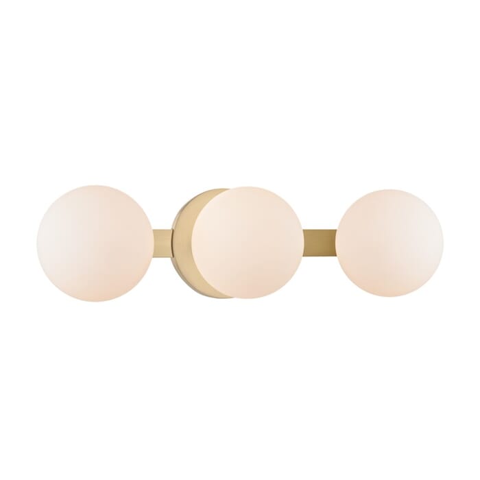 Hudson Valley Baird 3-Light 17" Bathroom Vanity Light in Aged Brass Hudson Valley Baird 3-Light 17" Bathroom Vanity Light in Aged Brass