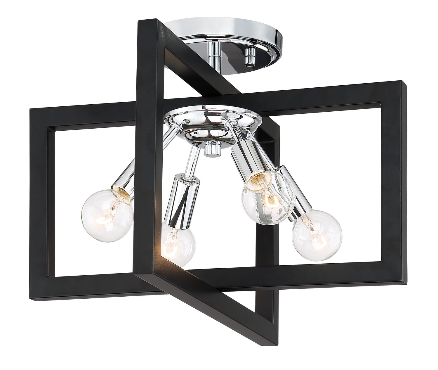 Xander 4-Light Semi-Flush Mount in Chrome