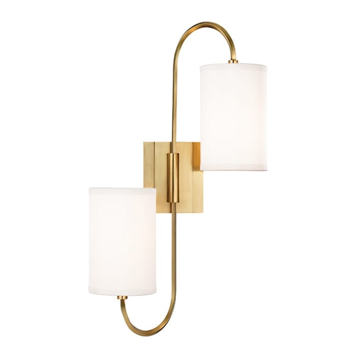 Hudson Valley Junius 2-Light 22" Wall Sconce in Aged Brass Hudson Valley Junius 2-Light 22" Wall Sconce in Aged Brass