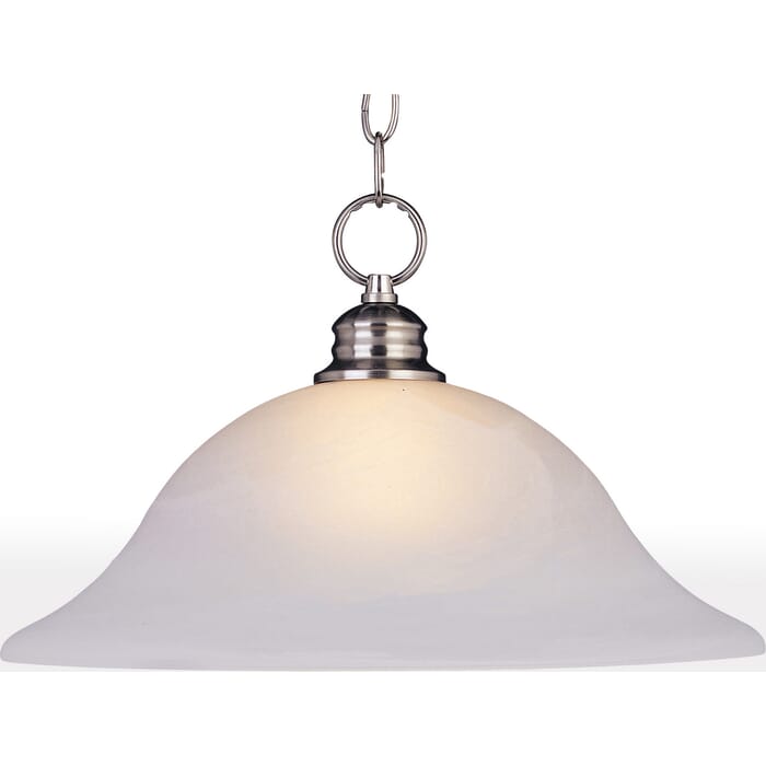 Maxim Lighting Essentials Frosted Glass Pendant in Satin Nickel Maxim Lighting Essentials Frosted Glass Pendant in Satin Nickel