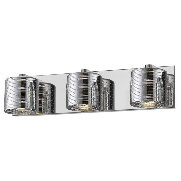 Z-Lite Sempter 3-Light Bathroom Vanity Light In Chrome Z-Lite Sempter 3-Light Bathroom Vanity Light In Chrome