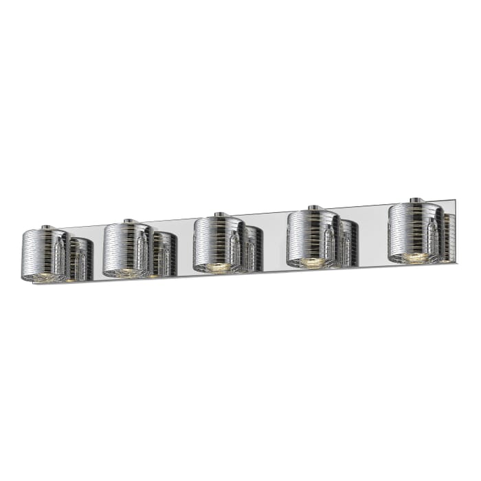 Z-Lite Sempter 5-Light Bathroom Vanity Light In Chrome Z-Lite Sempter 5-Light Bathroom Vanity Light In Chrome