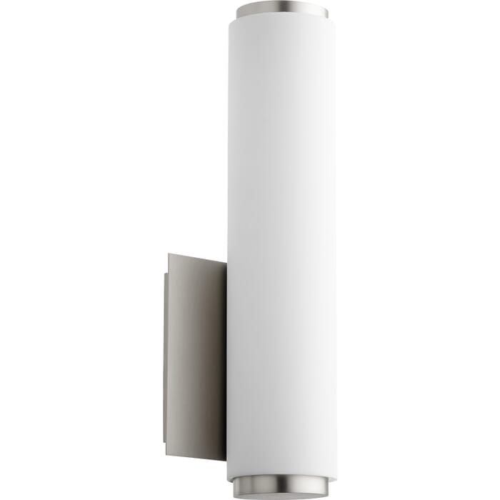 Quorum Transitional 13" Wall Sconce in Satin Nickel Quorum Transitional 13" Wall Sconce in Satin Nickel
