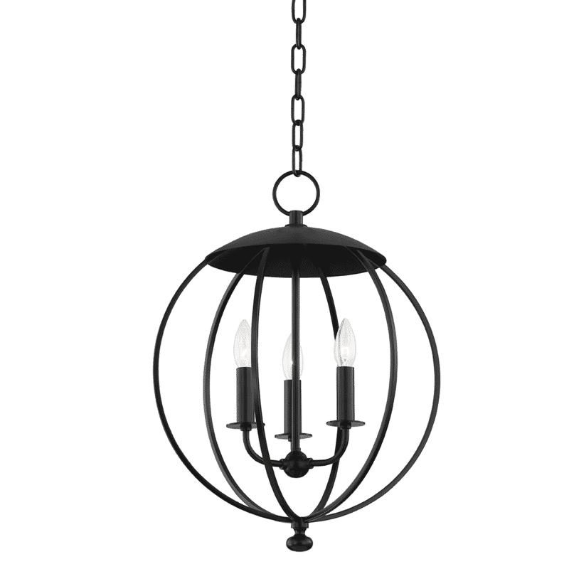 Wesley 3-Light Pendant Light in Aged Iron