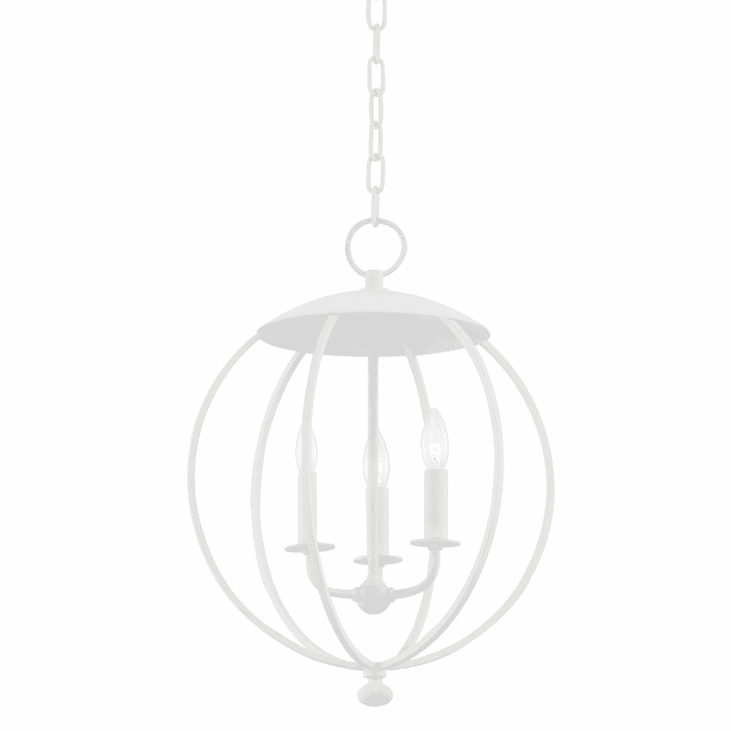 Wesley 3-Light Pendant Light in White Plaster