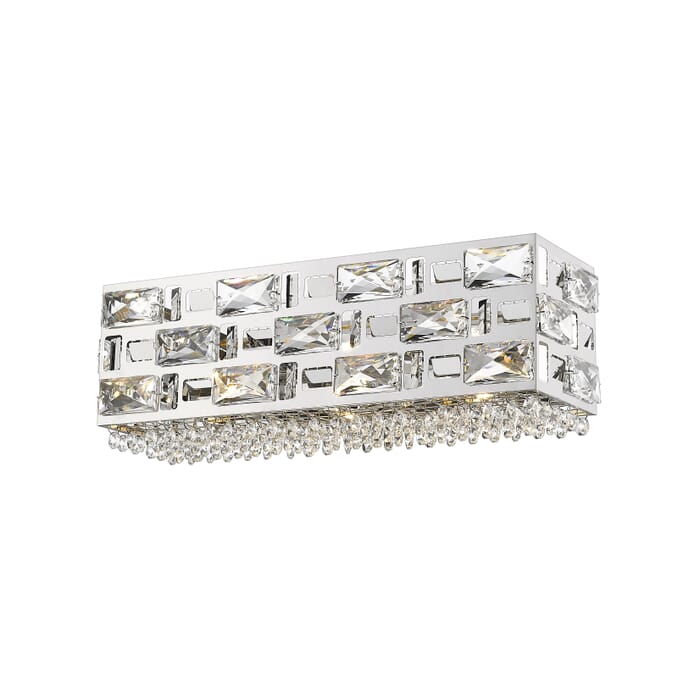 Z-Lite Aludra 3-Light Bathroom Vanity Light In Chrome Z-Lite Aludra 3-Light Bathroom Vanity Light In Chrome