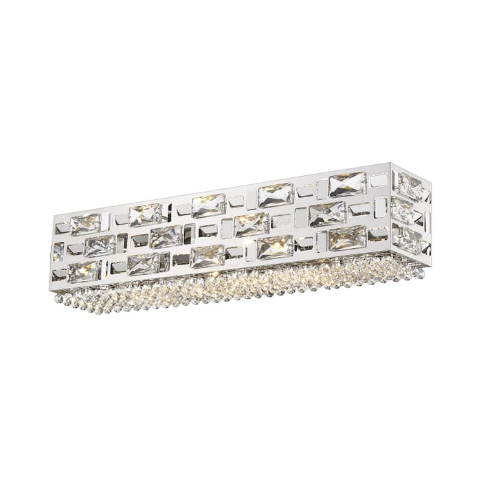 Z-Lite Aludra 5-Light Bathroom Vanity Light In Chrome Z-Lite Aludra 5-Light Bathroom Vanity Light In Chrome