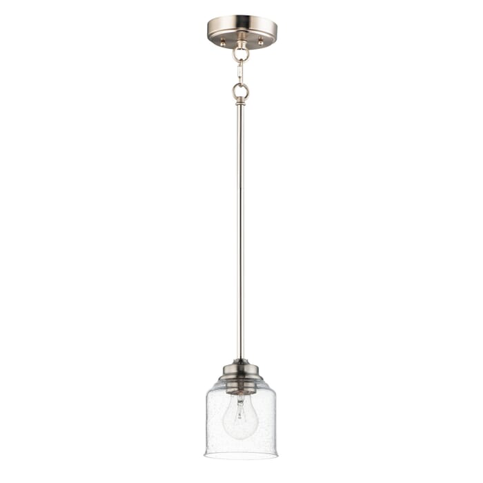 Acadia 1-Light Pendant in Satin Nickel Acadia 1-Light Pendant in Satin Nickel