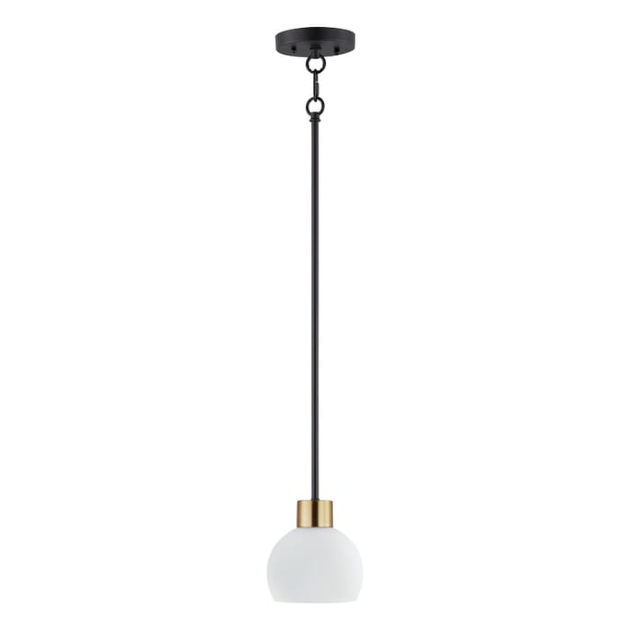 Coraline 1-Light Mini Pendant in Bronze with Satin Brass Coraline 1-Light Mini Pendant in Bronze with Satin Brass