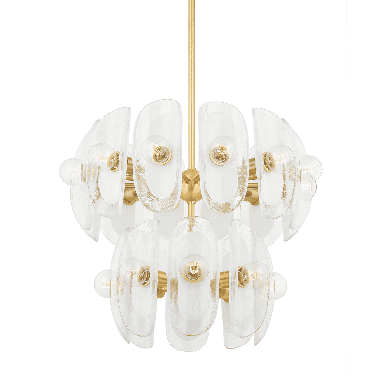 Hilo 20-Light Chandelier in Aged Brass