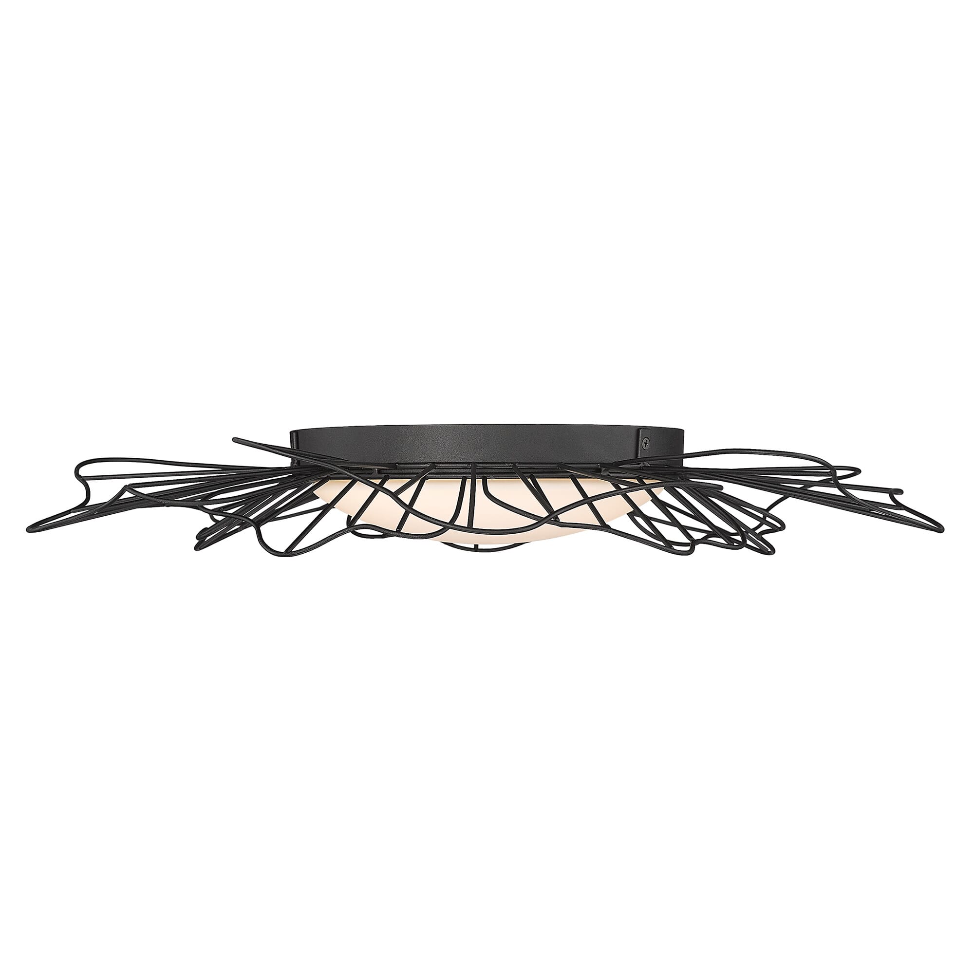 Yasmin 1-Light Flush Mount in Natural Black