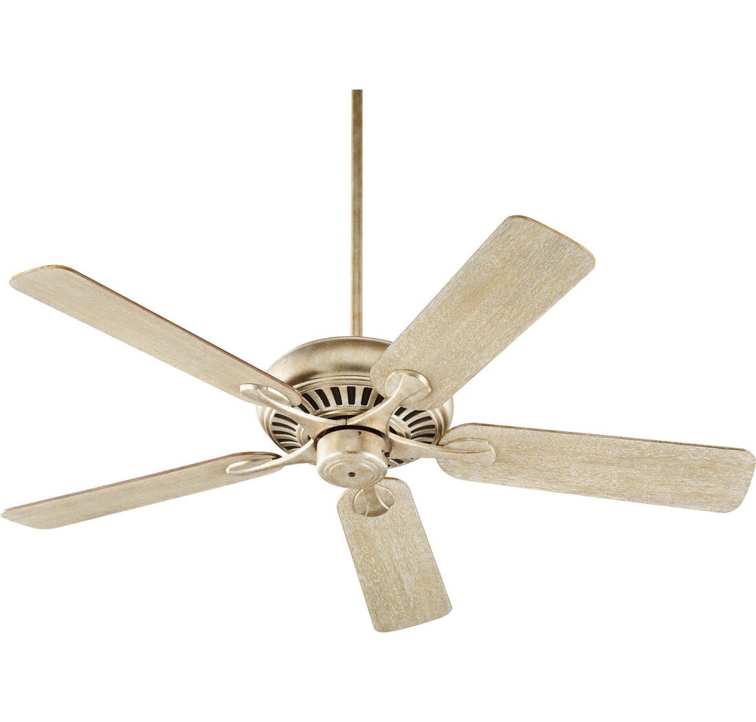 Quorum Pinnacle 52" Indoor Ceiling Fan in Aged Silver Leaf