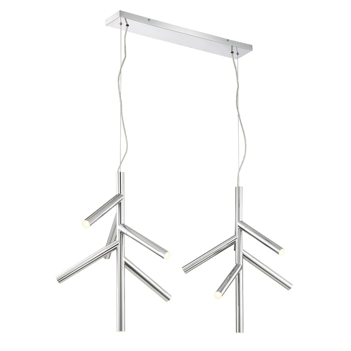 Z-Lite Forest 12-Light Pendant Light In Chrome Z-Lite Forest 12-Light Pendant Light In Chrome