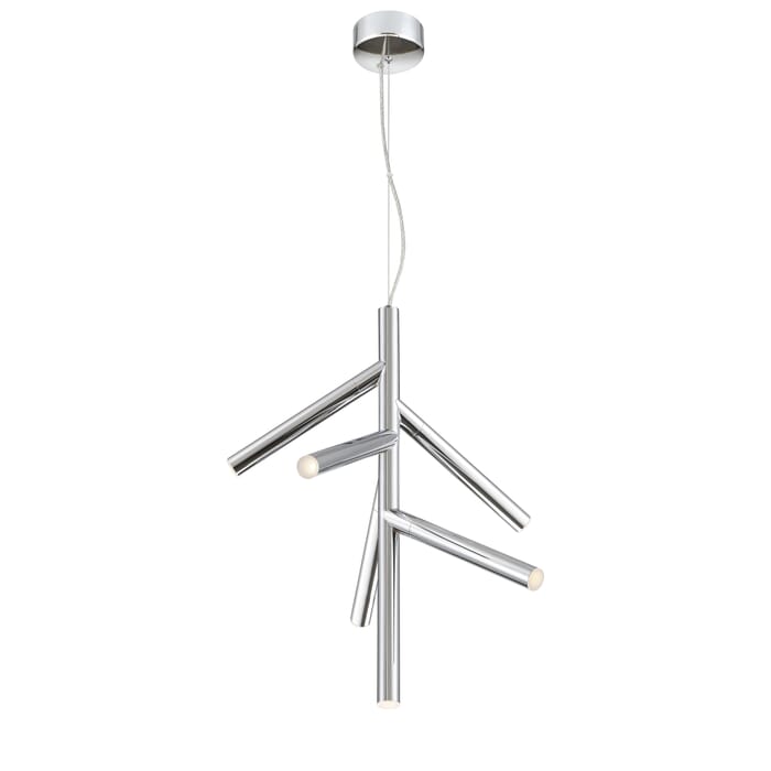 Z-Lite Forest 6-Light Pendant Light In Chrome Z-Lite Forest 6-Light Pendant Light In Chrome