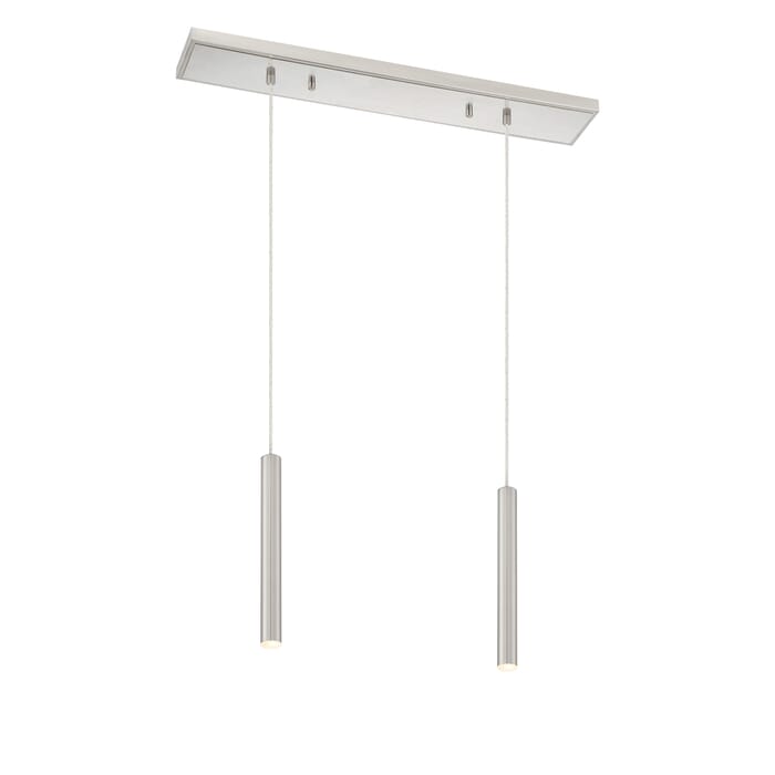 Z-Lite Forest 2-Light Linear Pendant Light In Brushed Nickel Z-Lite Forest 2-Light Linear Pendant Light In Brushed Nickel