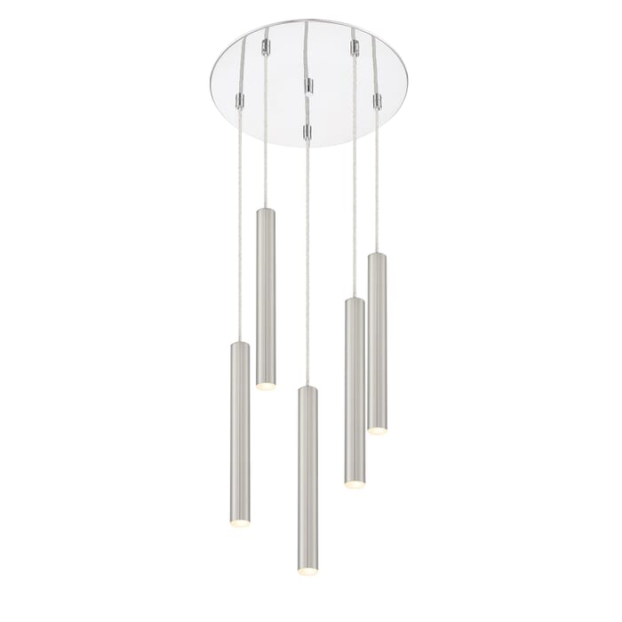 Z-Lite Forest 5-Light Chandelier In Chrome Z-Lite Forest 5-Light Chandelier In Chrome