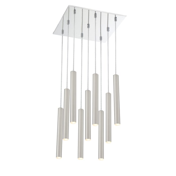 Z-Lite Forest 9-Light Chandelier In Chrome Z-Lite Forest 9-Light Chandelier In Chrome