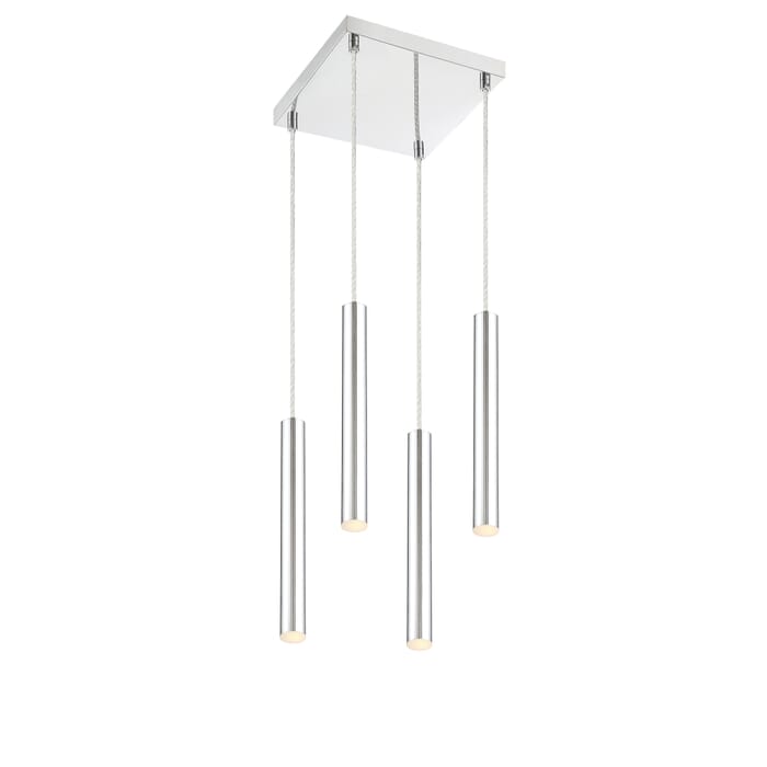 Z-Lite Forest 4-Light Chandelier In Chrome Z-Lite Forest 4-Light Chandelier In Chrome