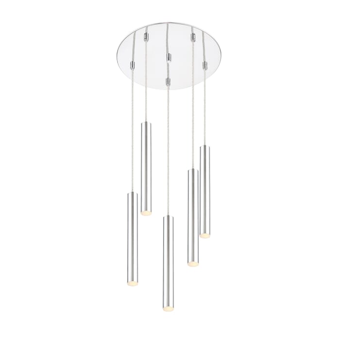 Z-Lite Forest 5-Light Chandelier In Chrome Z-Lite Forest 5-Light Chandelier In Chrome
