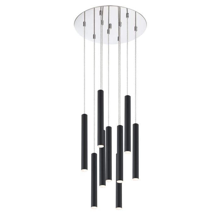 Z-Lite Forest 9-Light Chandelier In Chrome Z-Lite Forest 9-Light Chandelier In Chrome