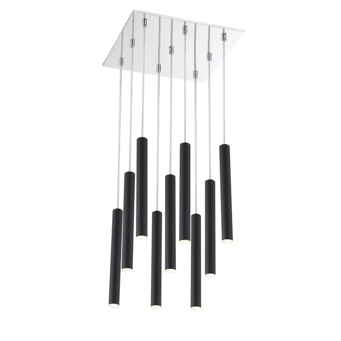 Z-Lite Forest 9-Light Chandelier In Chrome Z-Lite Forest 9-Light Chandelier In Chrome