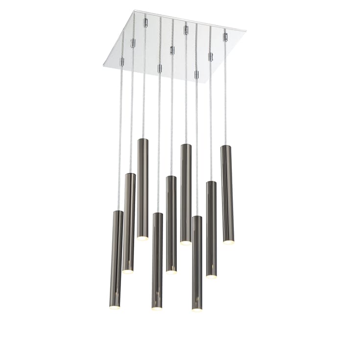 Z-Lite Forest 9-Light Chandelier In Chrome Z-Lite Forest 9-Light Chandelier In Chrome