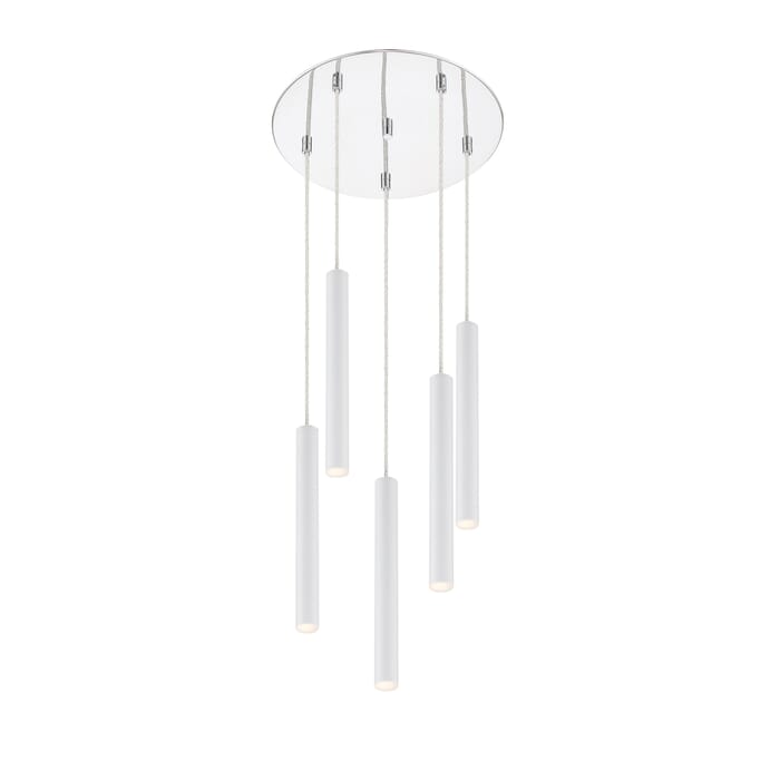 Z-Lite Forest 5-Light Chandelier In Chrome Z-Lite Forest 5-Light Chandelier In Chrome