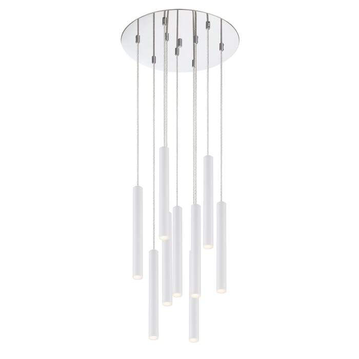 Z-Lite Forest 9-Light Chandelier In Chrome Z-Lite Forest 9-Light Chandelier In Chrome