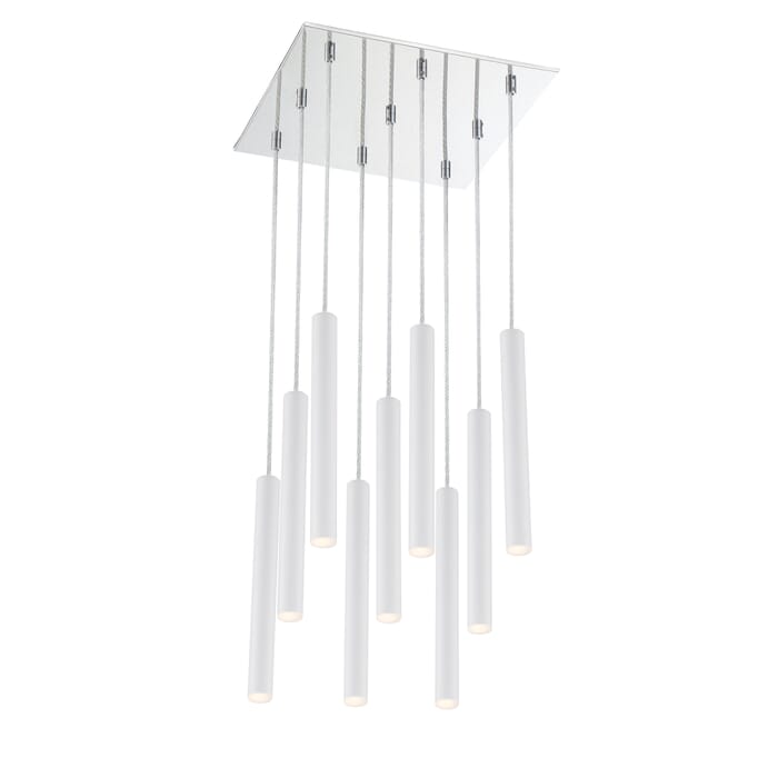 Z-Lite Forest 9-Light Chandelier In Chrome Z-Lite Forest 9-Light Chandelier In Chrome