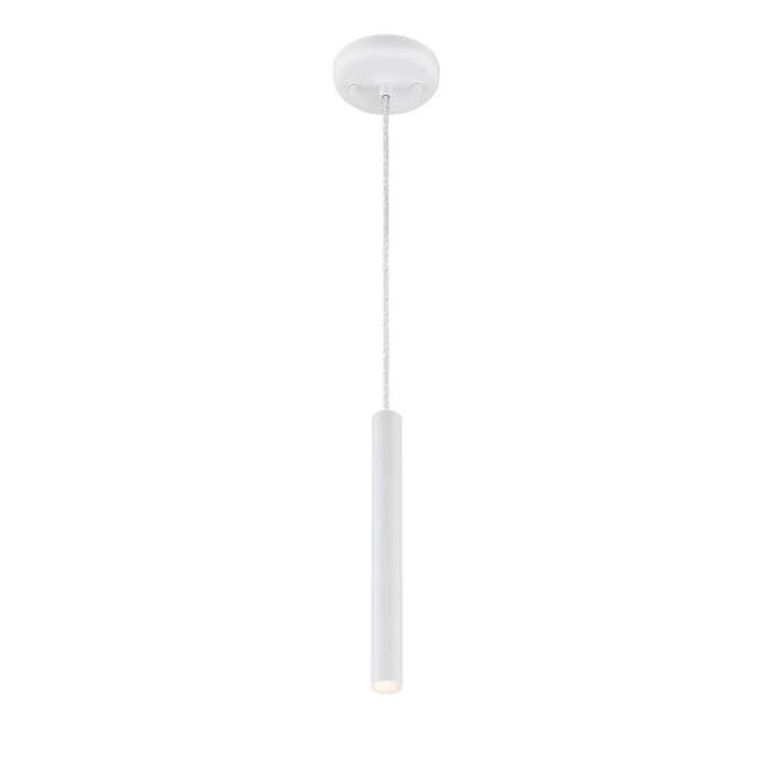 Z-Lite Forest 1-Light Mini Pendant Light In Matte White Z-Lite Forest 1-Light Mini Pendant Light In Matte White