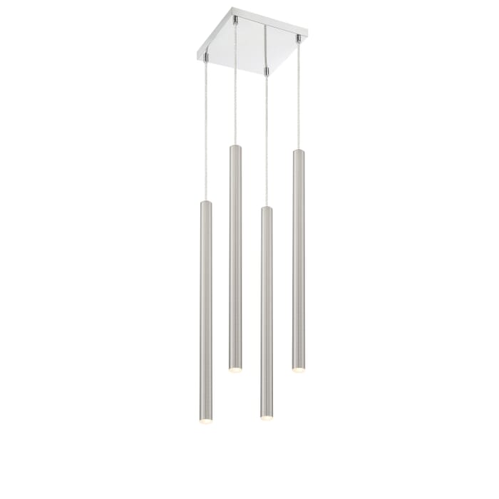Z-Lite Forest 4-Light Chandelier In Chrome Z-Lite Forest 4-Light Chandelier In Chrome