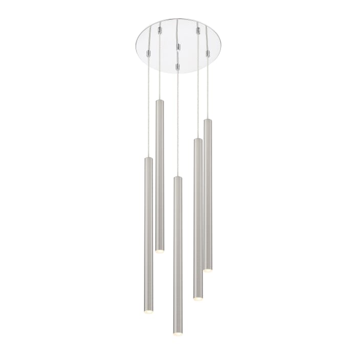 Z-Lite Forest 5-Light Chandelier In Chrome Z-Lite Forest 5-Light Chandelier In Chrome
