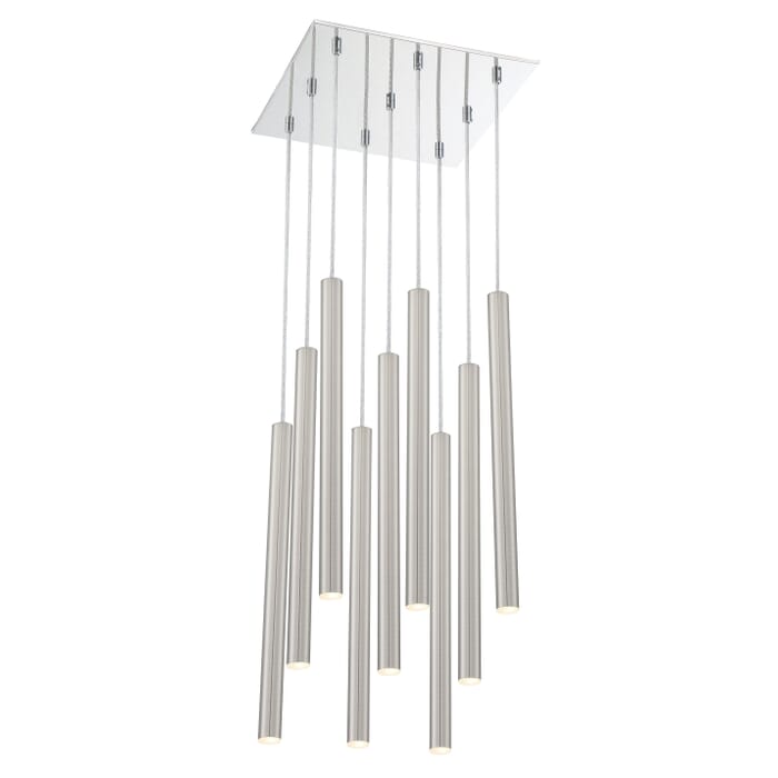Z-Lite Forest 9-Light Chandelier In Chrome Z-Lite Forest 9-Light Chandelier In Chrome