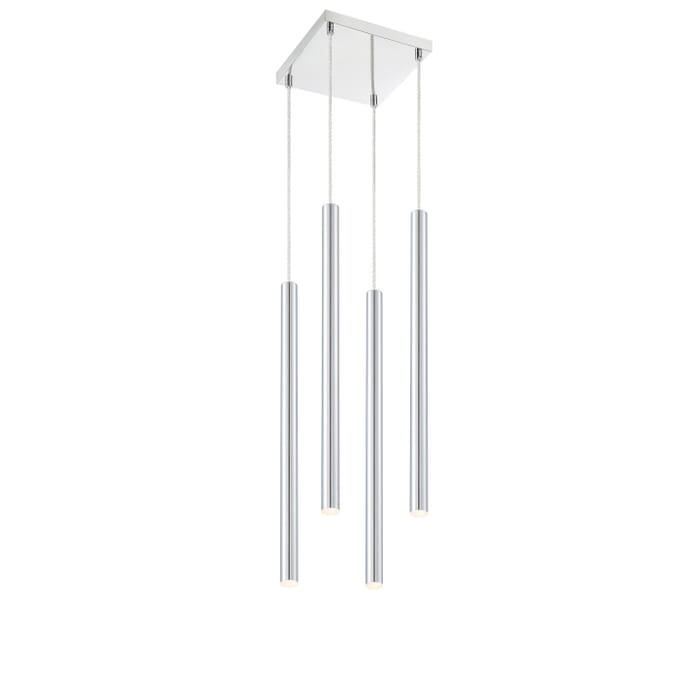 Z-Lite Forest 4-Light Chandelier In Chrome Z-Lite Forest 4-Light Chandelier In Chrome