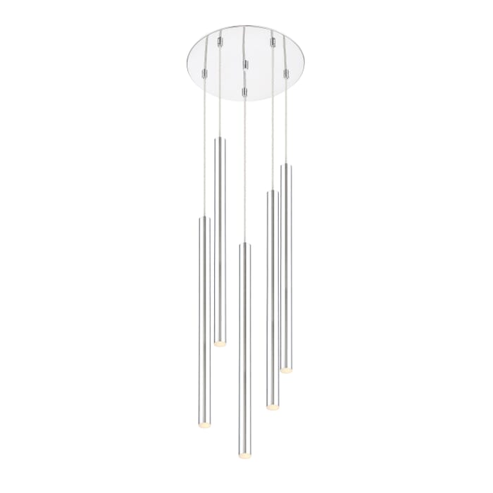 Z-Lite Forest 5-Light Chandelier In Chrome Z-Lite Forest 5-Light Chandelier In Chrome