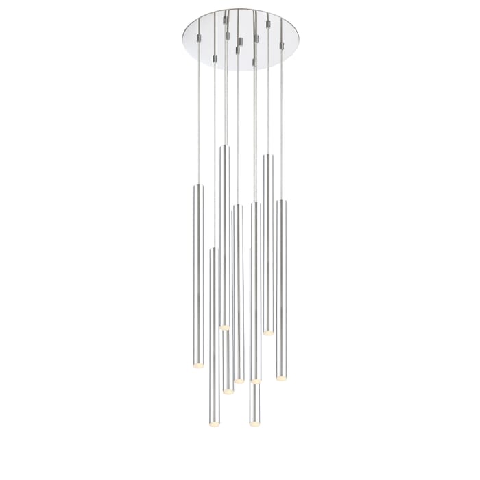 Z-Lite Forest 9-Light Chandelier In Chrome Z-Lite Forest 9-Light Chandelier In Chrome