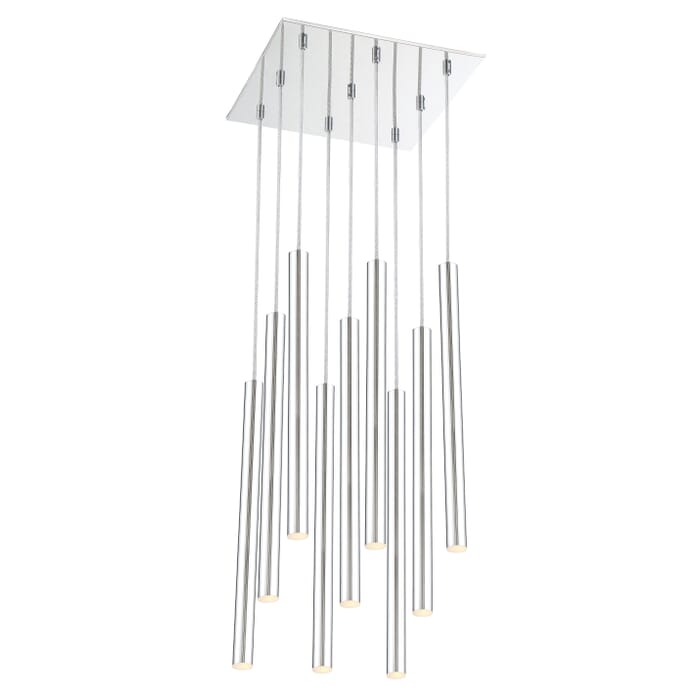 Z-Lite Forest 9-Light Chandelier In Chrome Z-Lite Forest 9-Light Chandelier In Chrome