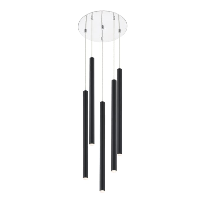 Z-Lite Forest 5-Light Chandelier In Chrome Z-Lite Forest 5-Light Chandelier In Chrome