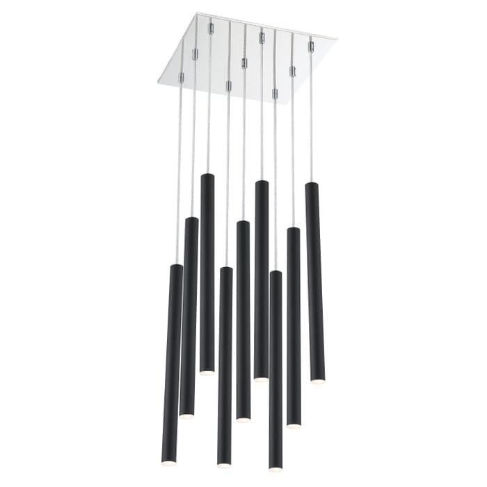 Z-Lite Forest 9-Light Chandelier In Chrome Z-Lite Forest 9-Light Chandelier In Chrome