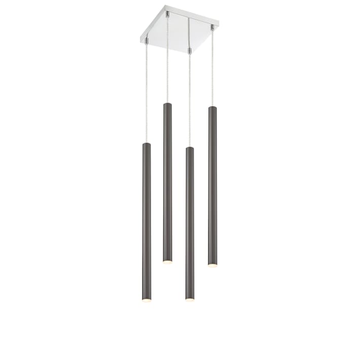 Z-Lite Forest 4-Light Chandelier In Chrome Z-Lite Forest 4-Light Chandelier In Chrome
