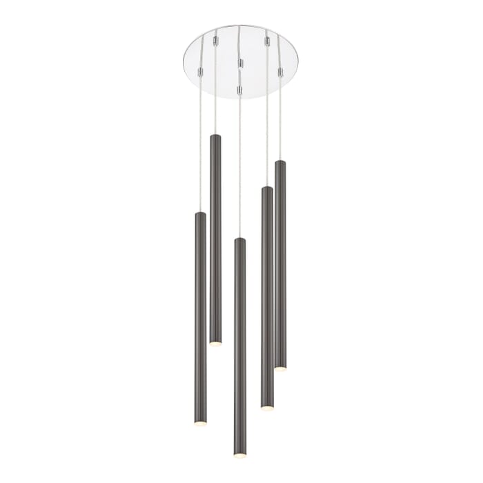 Z-Lite Forest 5-Light Chandelier In Chrome Z-Lite Forest 5-Light Chandelier In Chrome