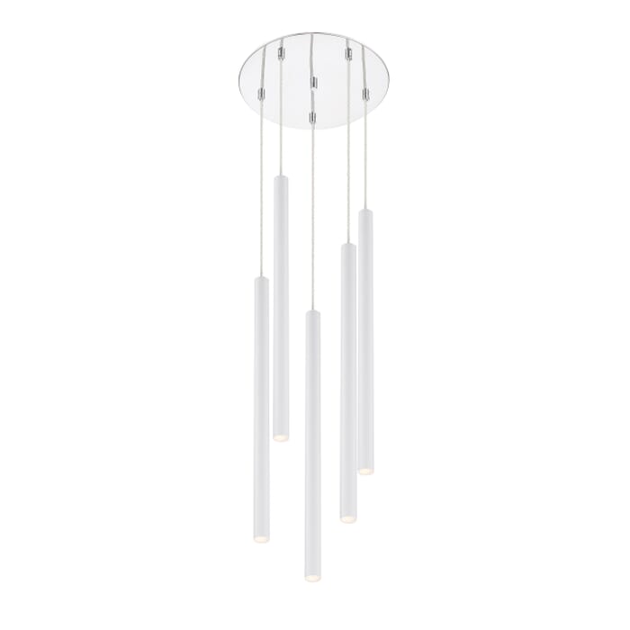 Z-Lite Forest 5-Light Chandelier In Chrome Z-Lite Forest 5-Light Chandelier In Chrome