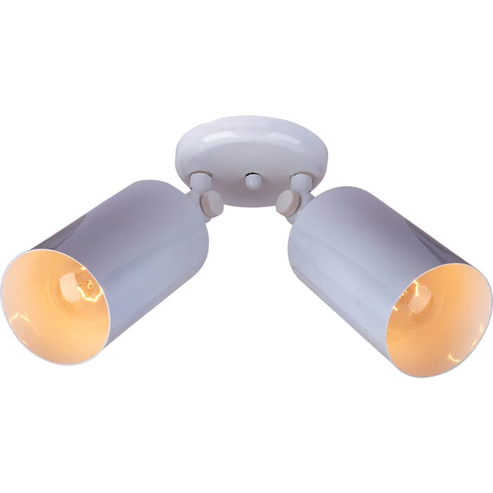 Maxim Lighting Spots 2-Light Flush Mount in White Finish Maxim Lighting Spots 2-Light Flush Mount in White Finish