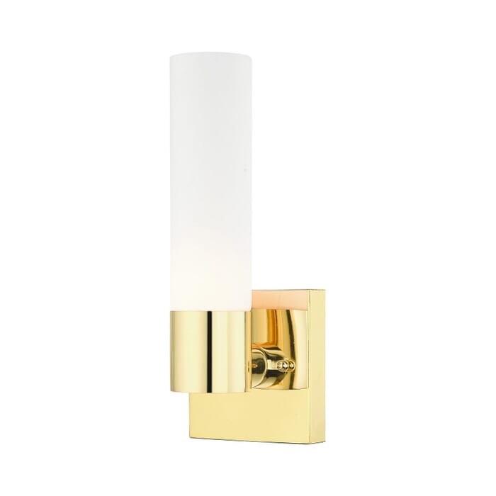 Aero 1-Light Wall Sconce in Polished Brass Aero 1-Light Wall Sconce in Polished Brass