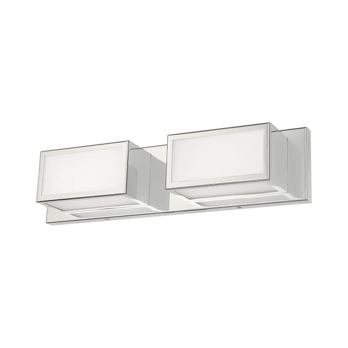 Sutter 2-Light LED Bathroom Vanity Light in Polished Chrome Sutter 2-Light LED Bathroom Vanity Light in Polished Chrome