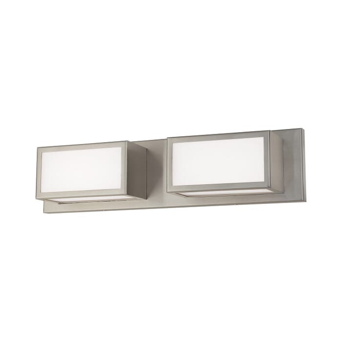 Sutter 2-Light LED Bathroom Vanity Light in Brushed Nickel Sutter 2-Light LED Bathroom Vanity Light in Brushed Nickel
