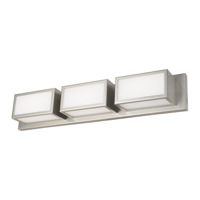 Sutter 3-Light LED Bathroom Vanity Light in Brushed Nickel Sutter 3-Light LED Bathroom Vanity Light in Brushed Nickel